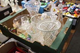 Assorted cut glass and paperweights