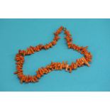 A Branch orange coral necklace