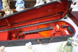 Violin and coffin case