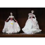 Two Coalport figures