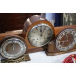 Three mantle clocks