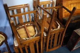 Set of 4 oak dining chairs