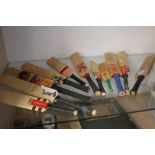 Collection of mini cricket bats