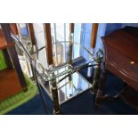 Modern glass top occasional table