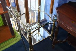 Modern glass top occasional table