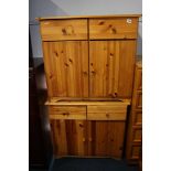 Two pine cabinets