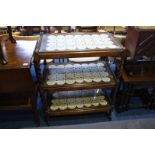 Oak Barley twist tea trolley