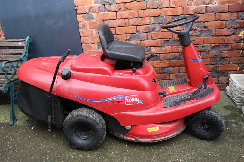 A Toro ride on lawnmower