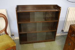 Oak sliding door bookcase