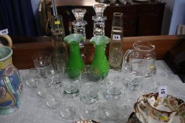 Assorted glass ware