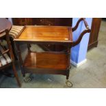 Reproduction mahogany tea trolley