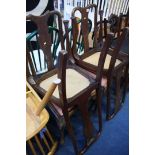 Set of 4 mahogany dining chairs