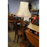 Mahogany standard lamp