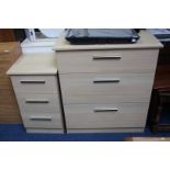 Modern chest of drawers and bedside chest