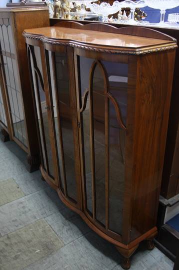 Walnut china cabinet