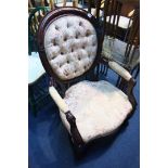 Edwardian mahogany armchair