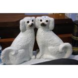Pair of Staffordshire pot dogs