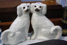 Pair of Staffordshire pot dogs