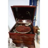 Wind up table top gramophone