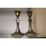 Pair of silver candle sticks