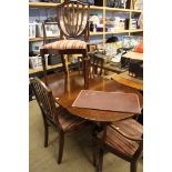 Mahogany dining table and chairs