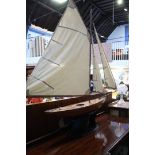 A reproduction pond yacht