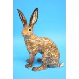 A Brown Winstanley seated hare. 38cm height