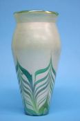 A John Ditchfield 'Glasform' vase on a apple green