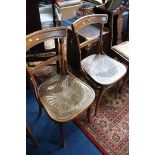 Pair Bentwood chairs