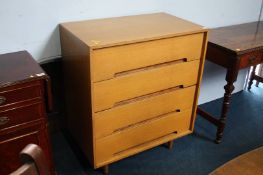 An oak Stag chest of drawers