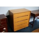 An oak Stag chest of drawers