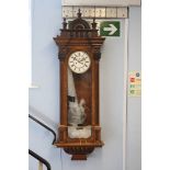 Mahogany cased Vienna wall clock