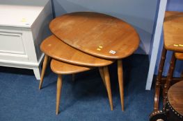 Ercol 'pebble' nest of tables