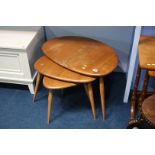 Ercol 'pebble' nest of tables