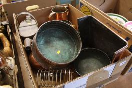Collection of assorted copperware