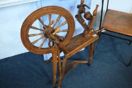 A 19th century spinning wheel