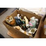 Box assorted Royal Worcester jug, decanter etc.