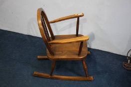 Childs elm seat rocking chair