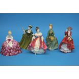 Five Royal Doulton Ladies 'Grace', 'Simone', 'Vict