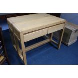 Good quality golden Norwegian Ash two drawer conso