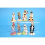 Eight various Royal Doulton 'Bunnykins'