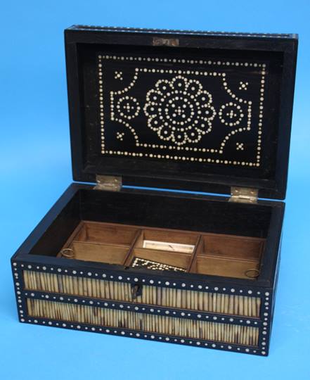A Porcupine quill work work box - Image 2 of 2