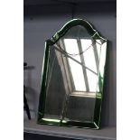 Frameless Art Deco mirror