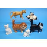 Six various Beswick cats.