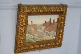 Gilt framed watercolour, Landscape, unsigned