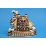 Royal Crown Derby camel paperweight with gold stopper