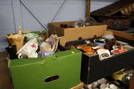 3 Trays of various ceramics