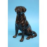 A Beswick black Labrador fireside dog, printed mar