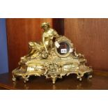 A French brass mantle clock case