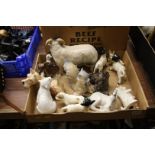 Assorted ceramic animals